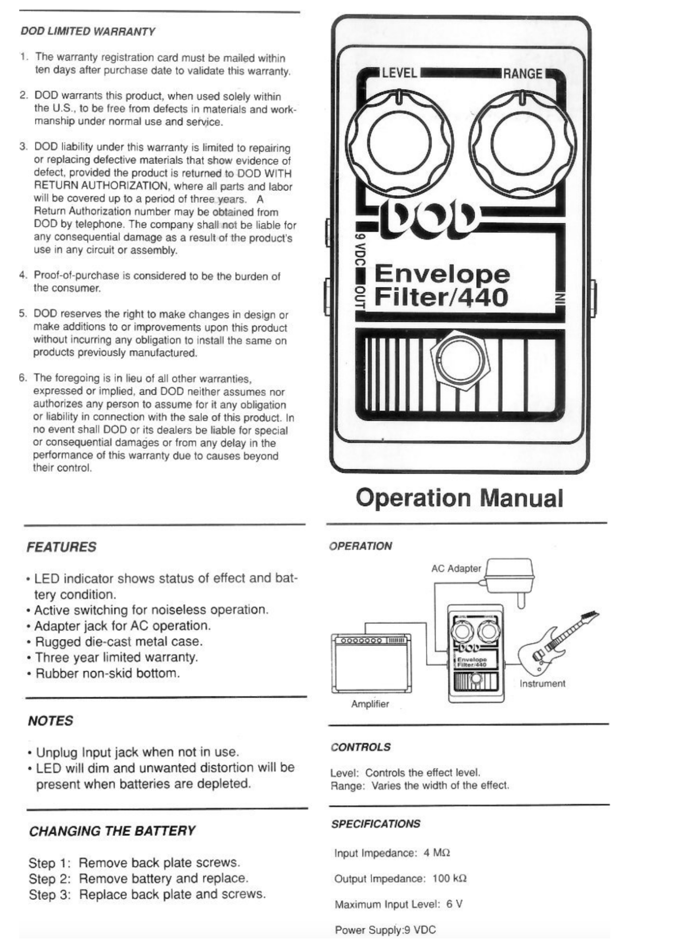 DOD Envelope Filter 440